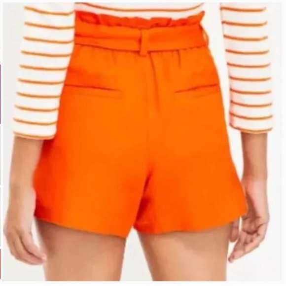 EUC, LOFT Tie Waist High Rise Linen Blend Shorts, M - Picture 2 of 2